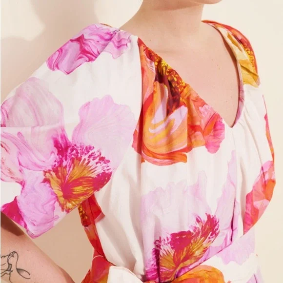 NEW NWT Anthropologie Short Sleeve Midi Tent Dress Floral Print -  coffeafoods.com